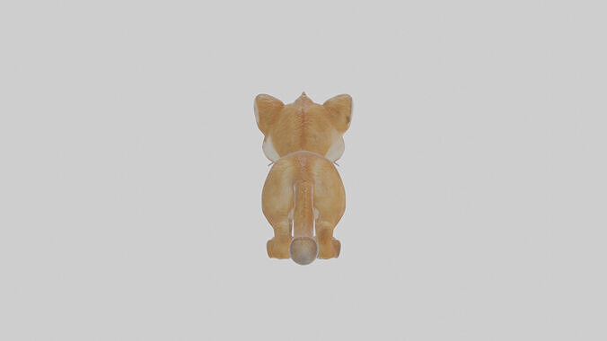 Cartoon Cougar Low-poly 3D model