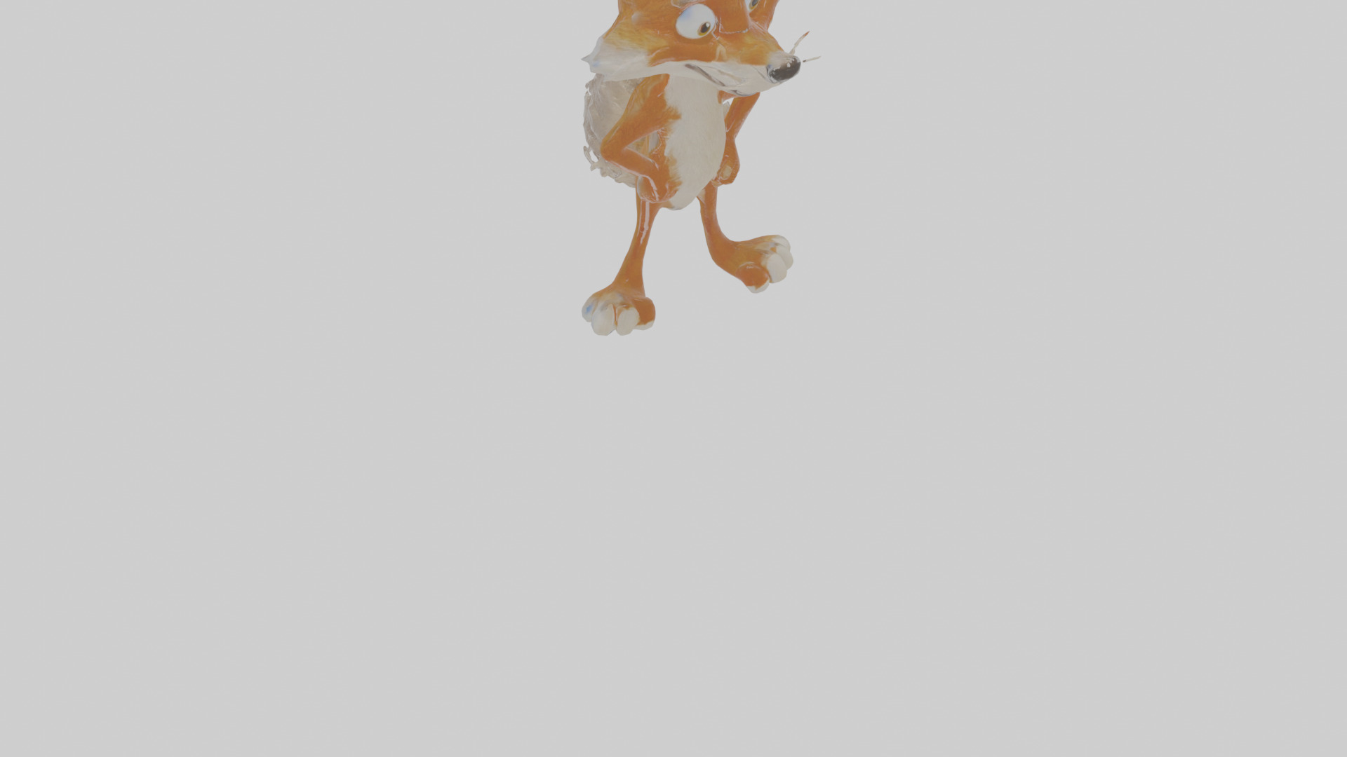 Cartoon Coyote Low-poly 3D model_10
