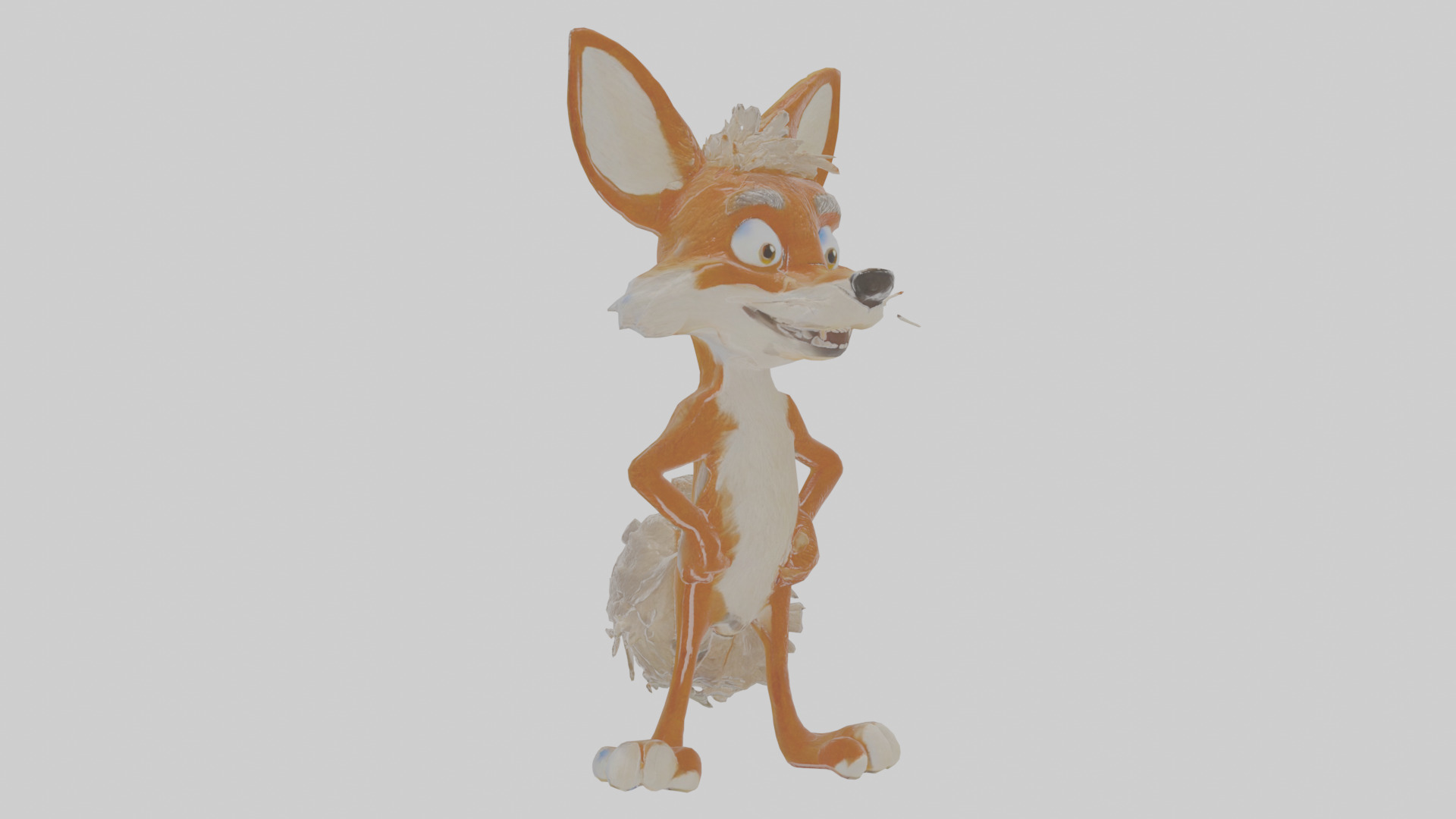 Cartoon Coyote Low-poly 3D model_18