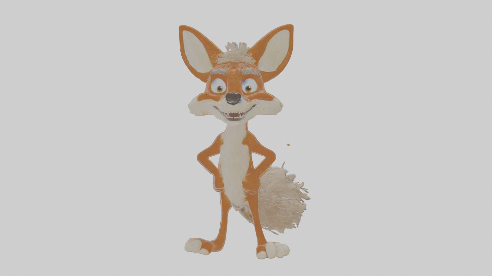 Cartoon Coyote Low-poly 3D model_15