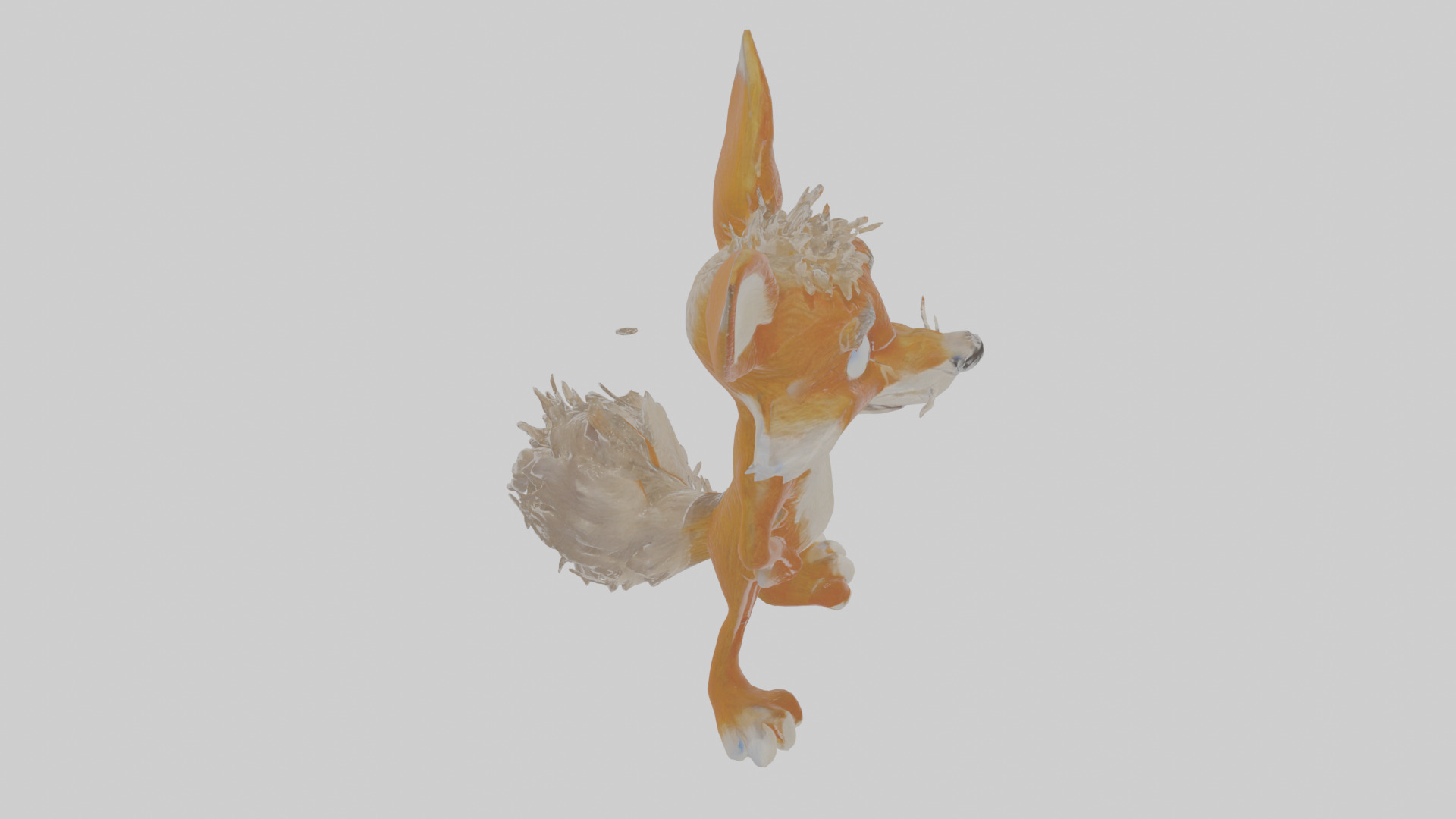 Cartoon Coyote Low-poly 3D model_28