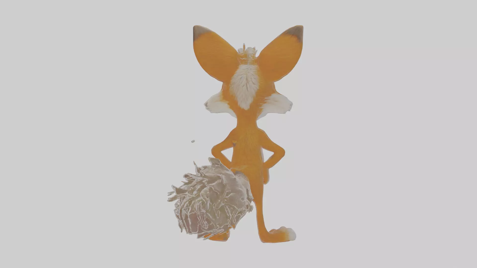 Cartoon Coyote Low-poly 3D model_0