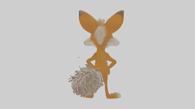 Cartoon Coyote Low-poly 3D model