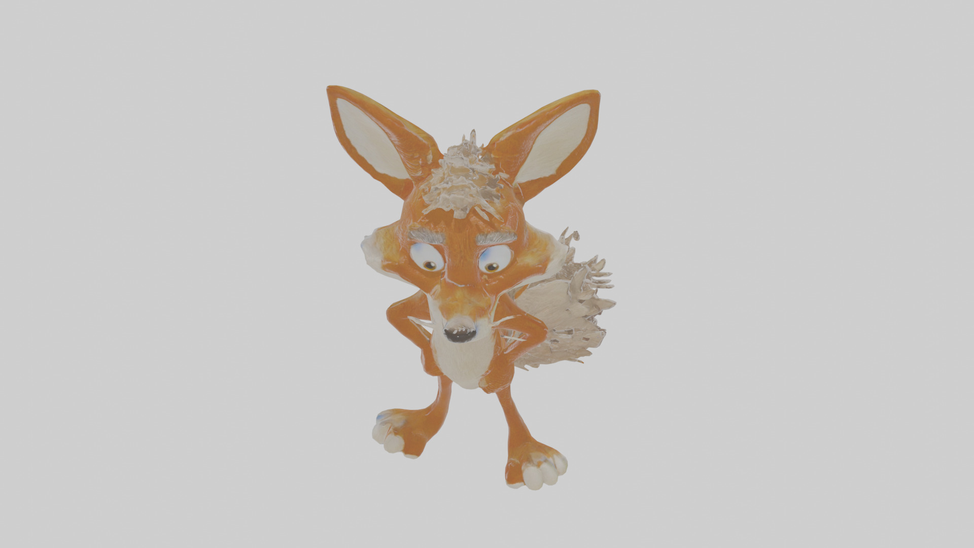 Cartoon Coyote Low-poly 3D model_25