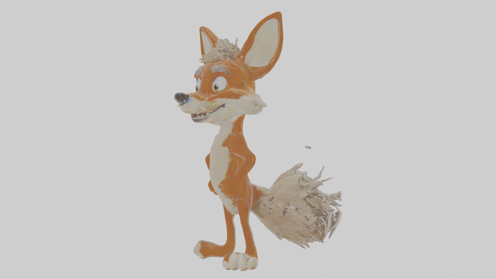 Cartoon Coyote Low-poly 3D model_13