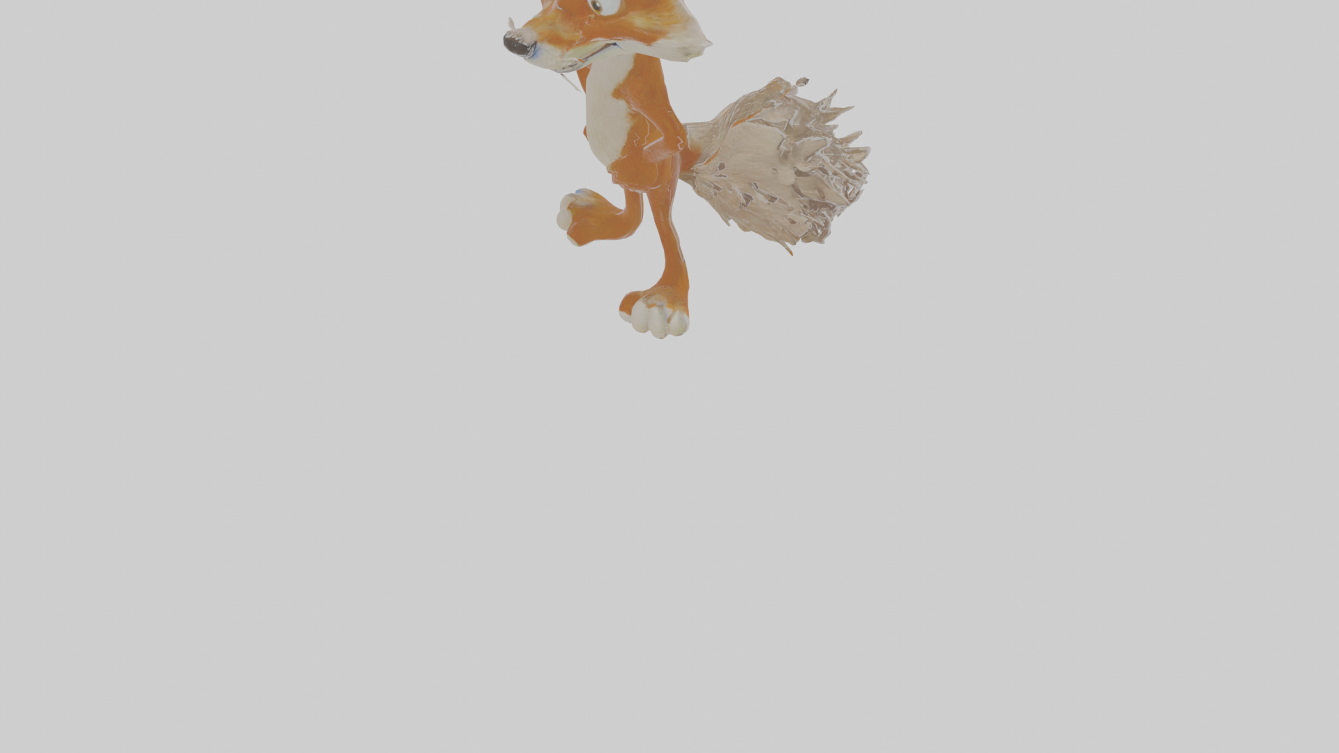 Cartoon Coyote Low-poly 3D model_8