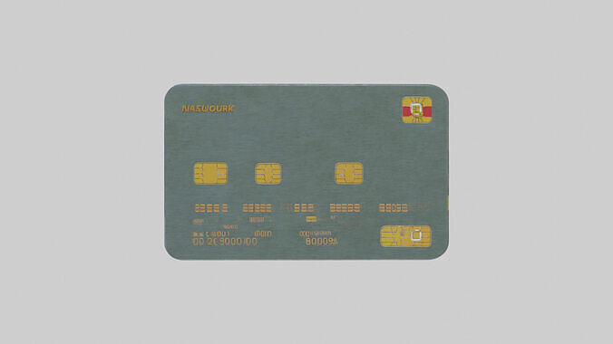 Cartoon Credit Card Low-poly 3D model