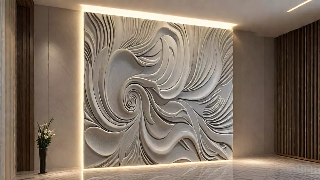 Modern Relief Wall Mural Decor CNC 3D Print 01 3D model_0