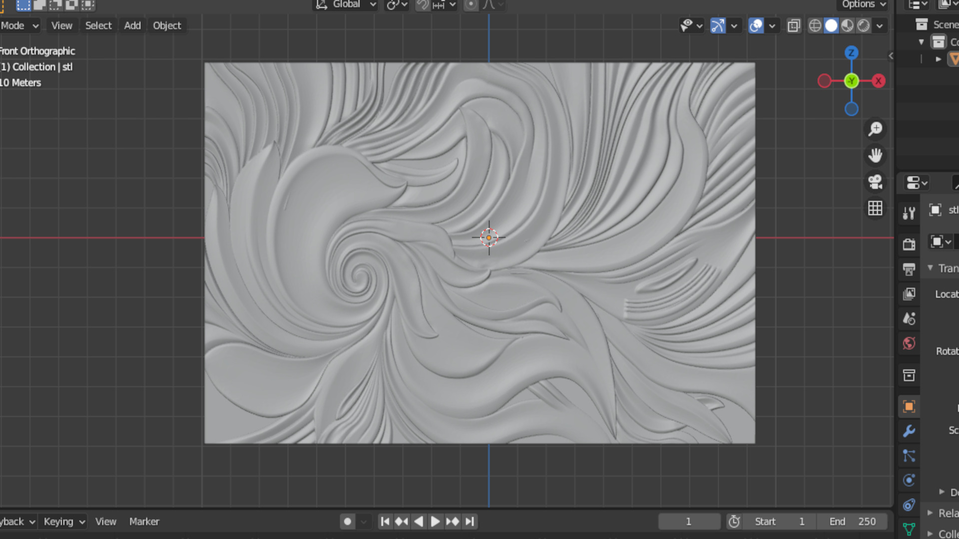 Modern Relief Wall Mural Decor CNC 3D Print 01 3D model_12