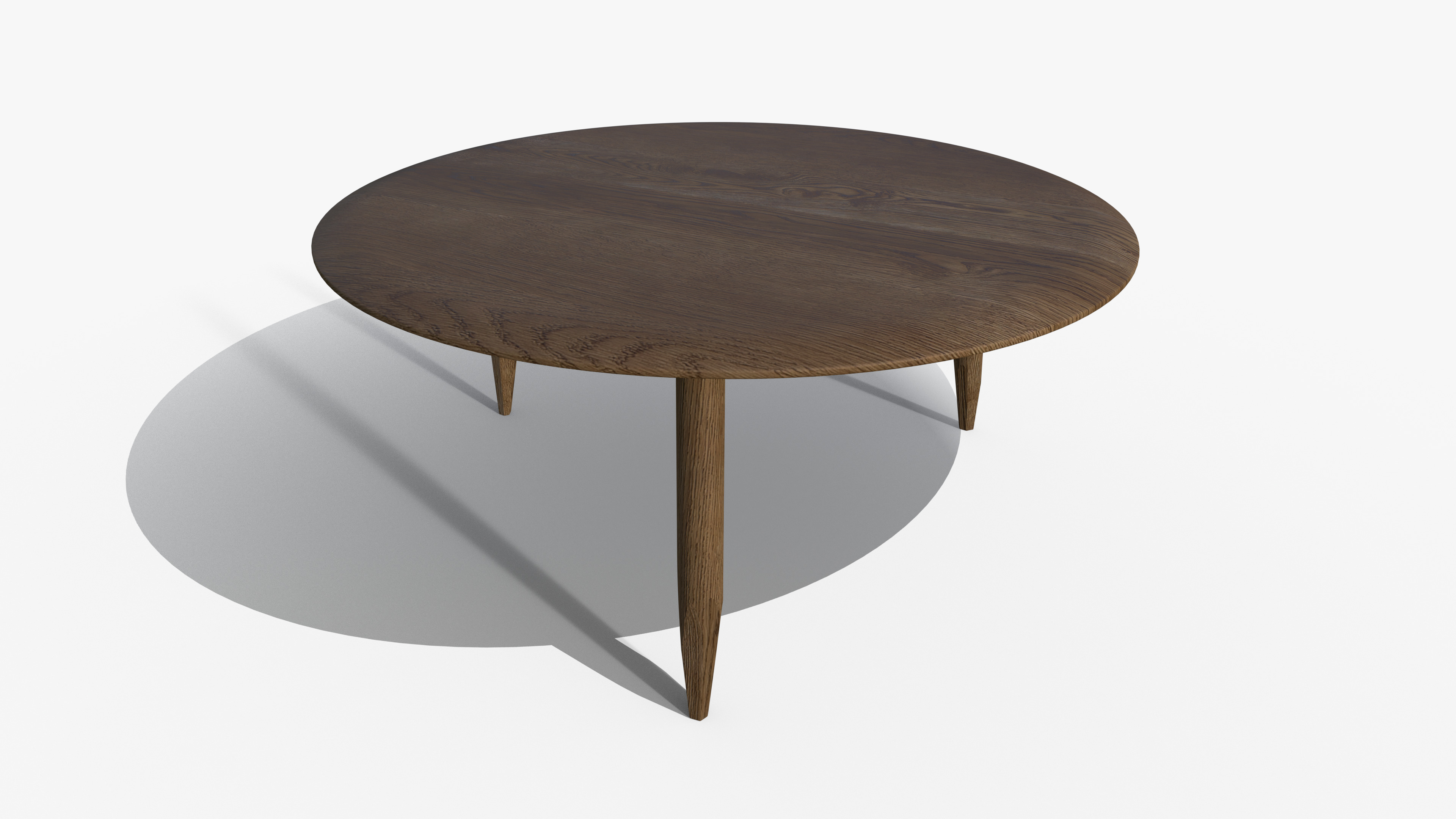 Big Oak Coffee Table Low-poly 3D model_3
