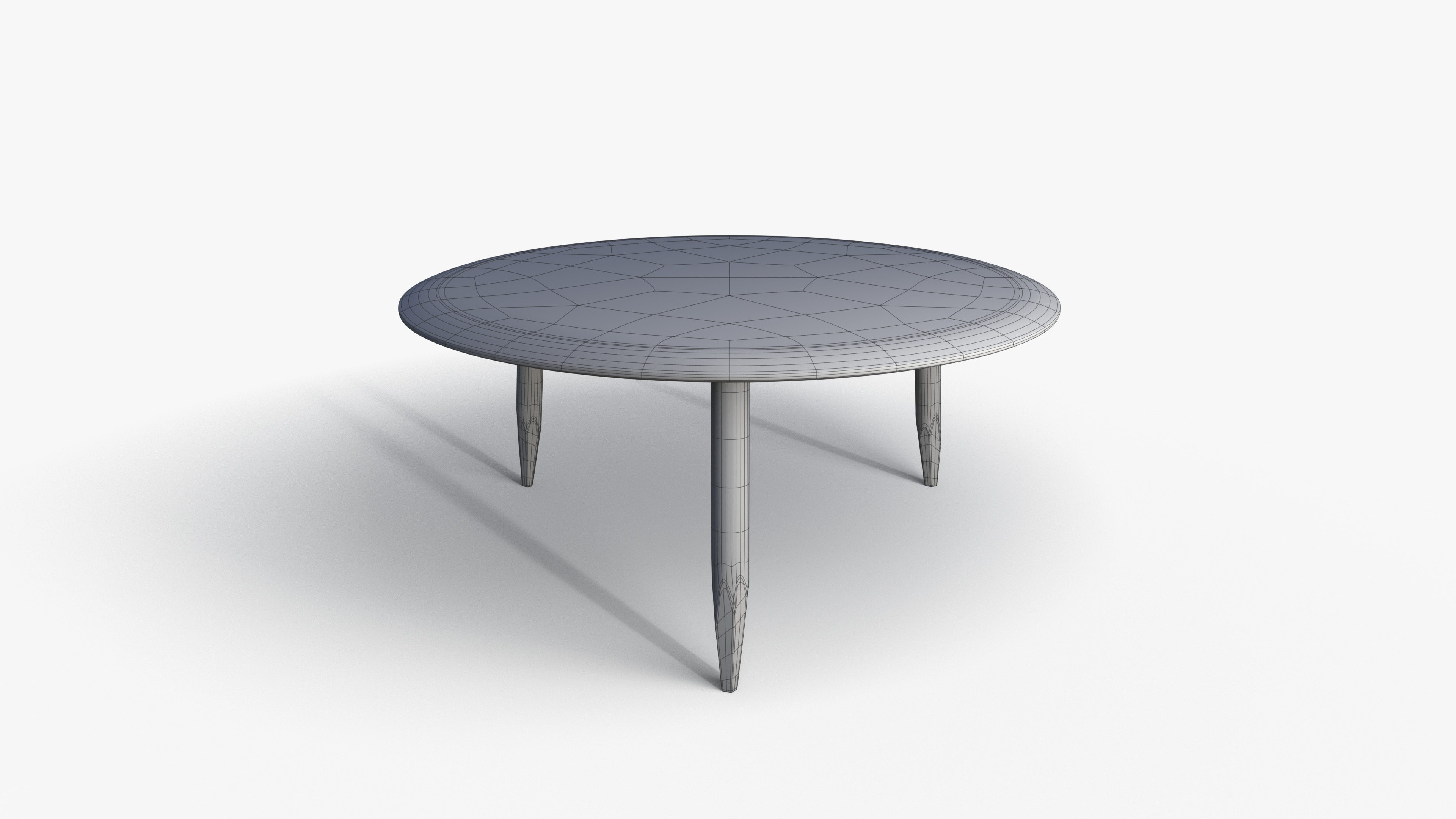 Big Oak Coffee Table Low-poly 3D model_7