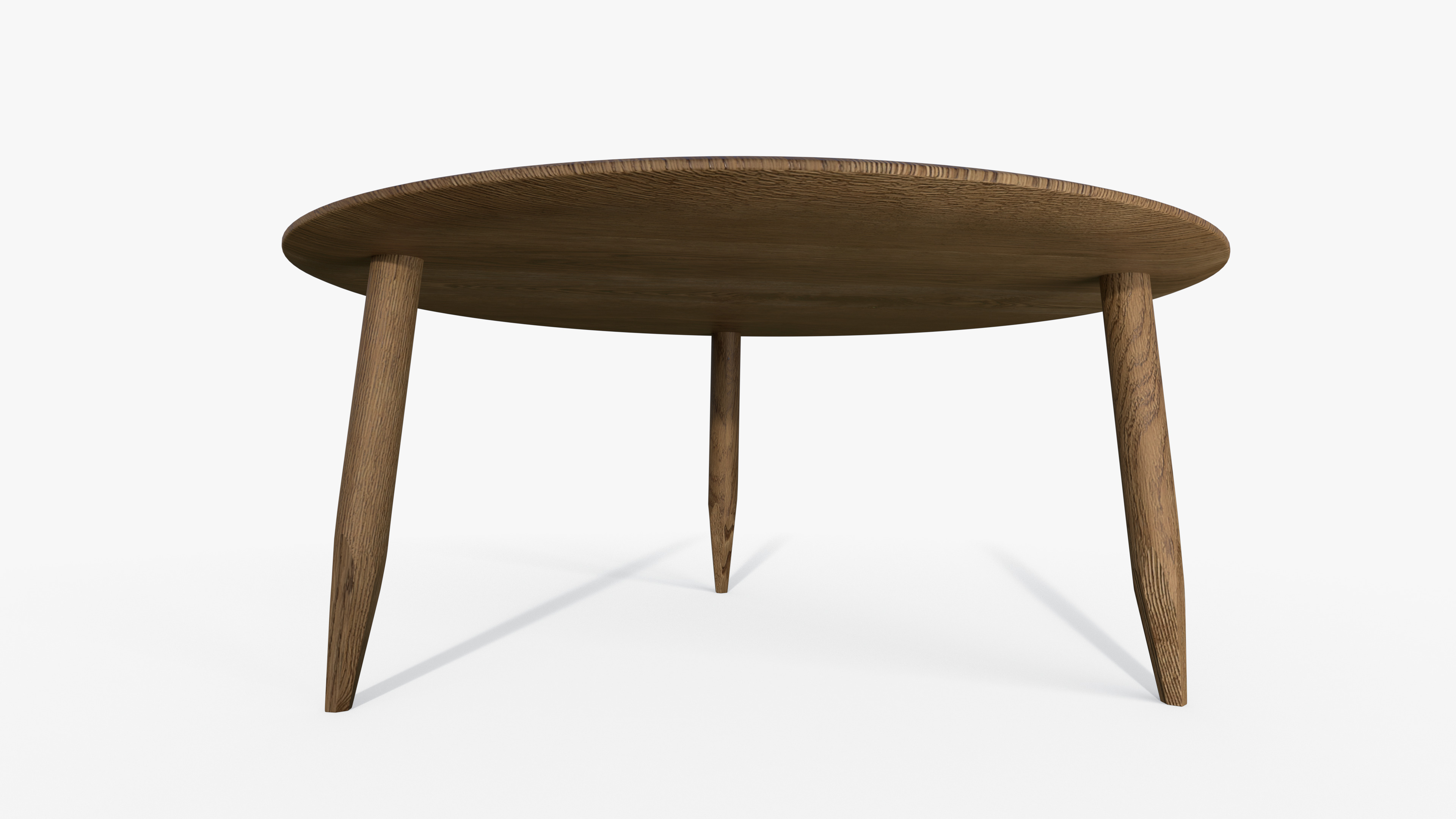 Big Oak Coffee Table Low-poly 3D model_5