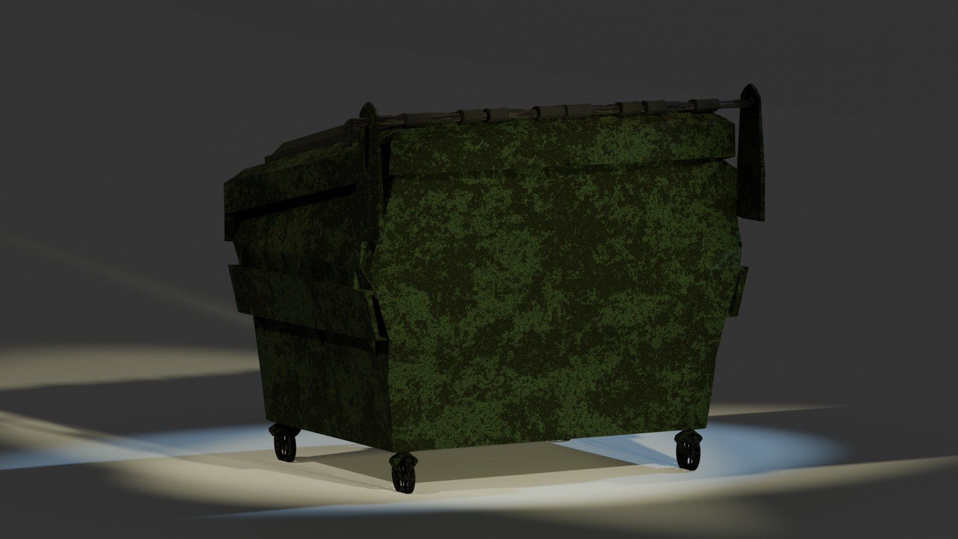 Realistic Dumpster - Low Poly Game Ready Low-poly 3D model_8