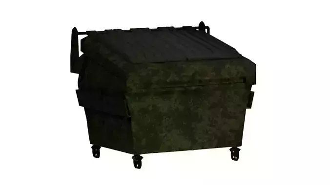 Realistic Dumpster - Low Poly Game Ready