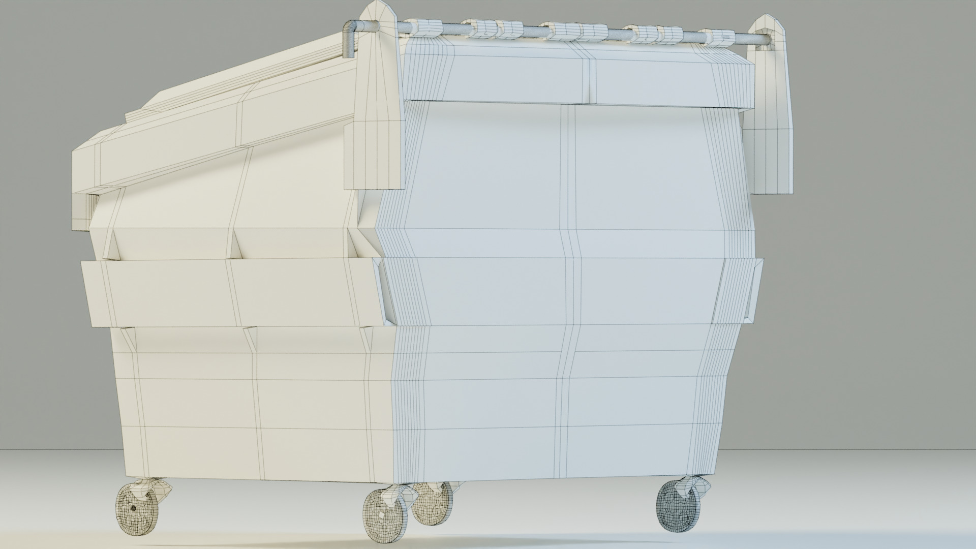 Realistic Dumpster - Low Poly Game Ready Low-poly 3D model_11
