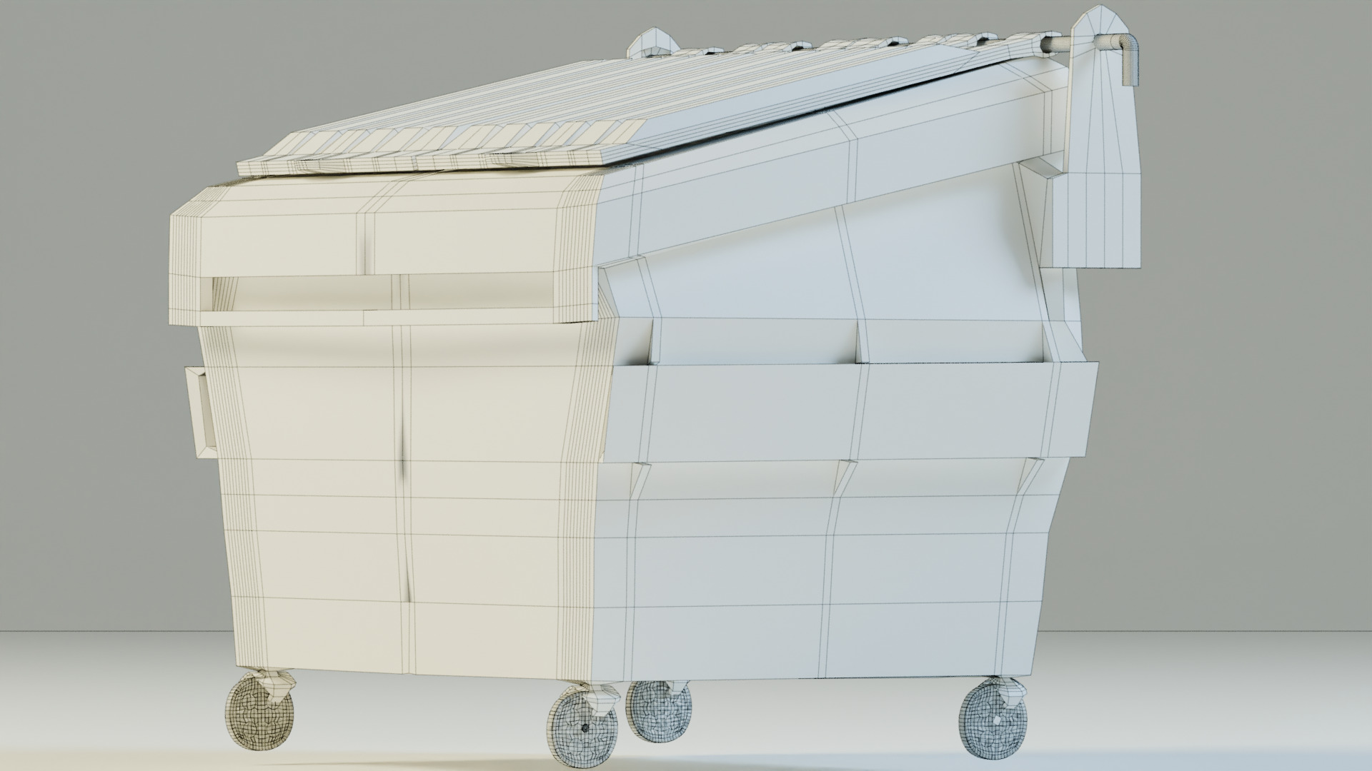 Realistic Dumpster - Low Poly Game Ready Low-poly 3D model_10