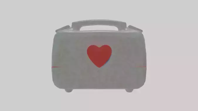 Cartoon Defibrillator Low-poly 3D model