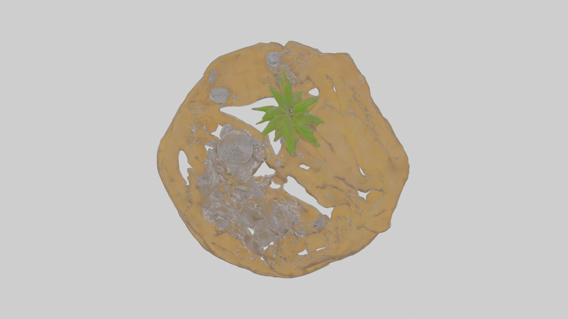 Cartoon Desert Island Low-poly 3D model_22