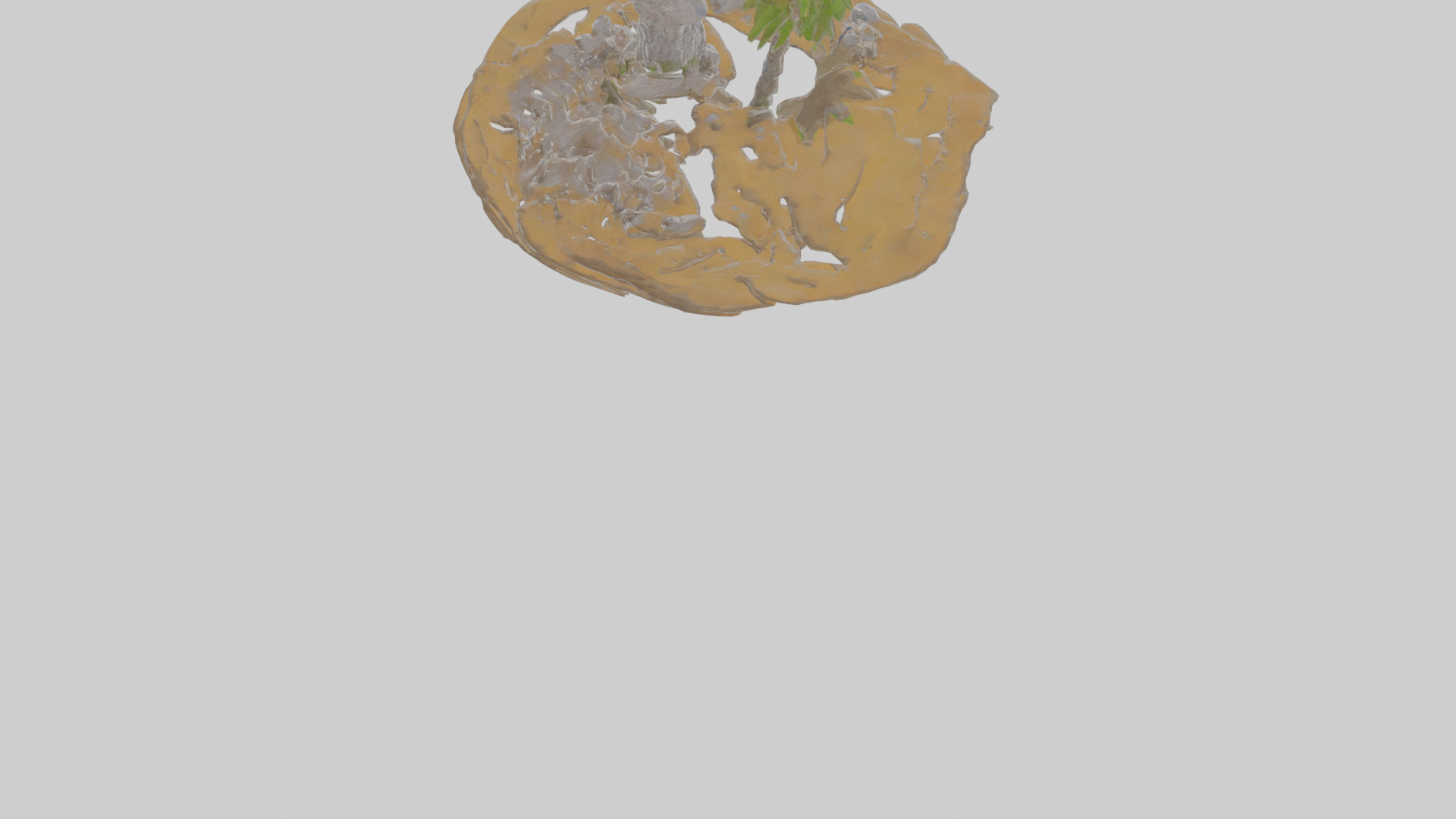 Cartoon Desert Island Low-poly 3D model_9