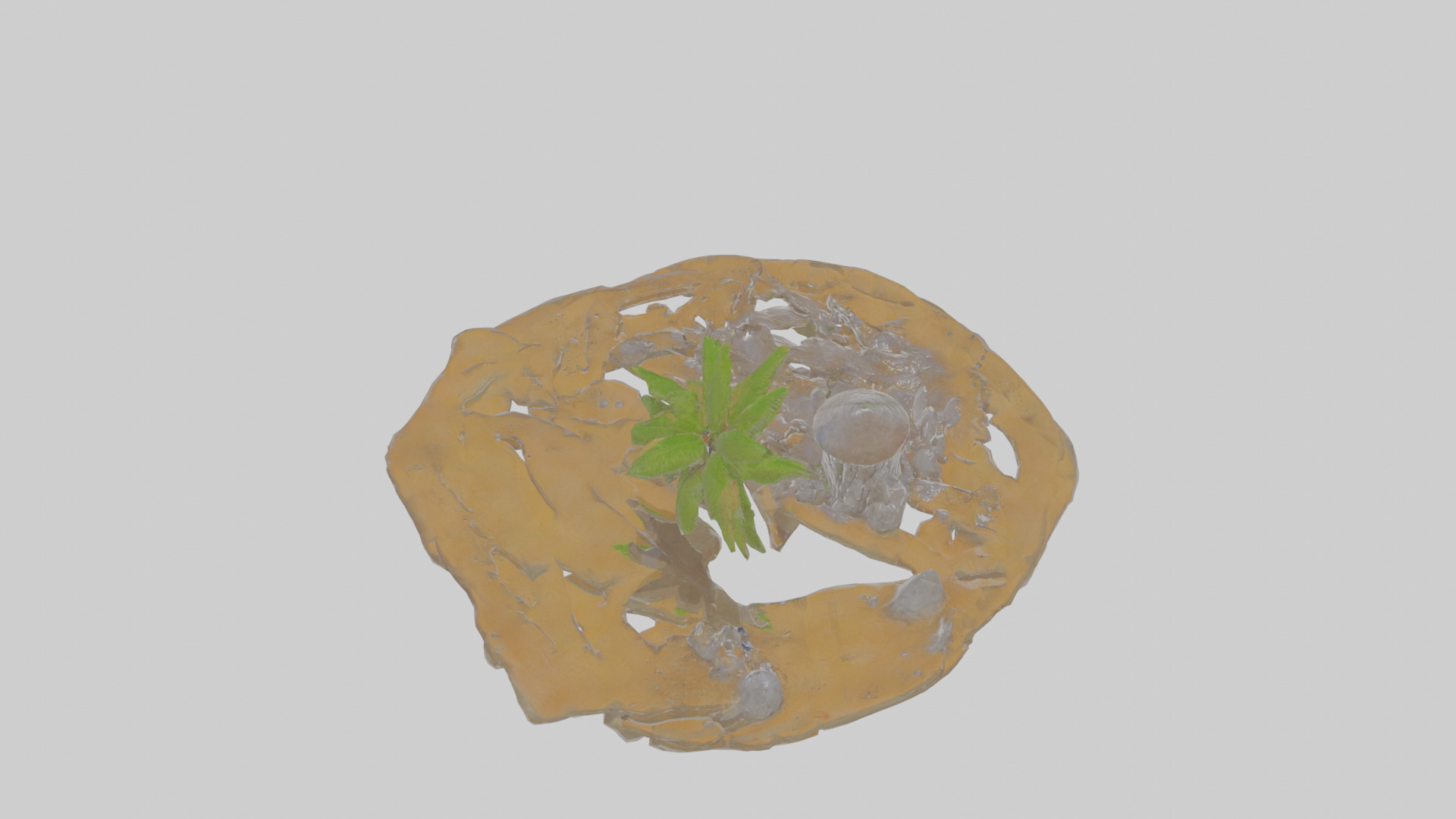 Cartoon Desert Island Low-poly 3D model_23