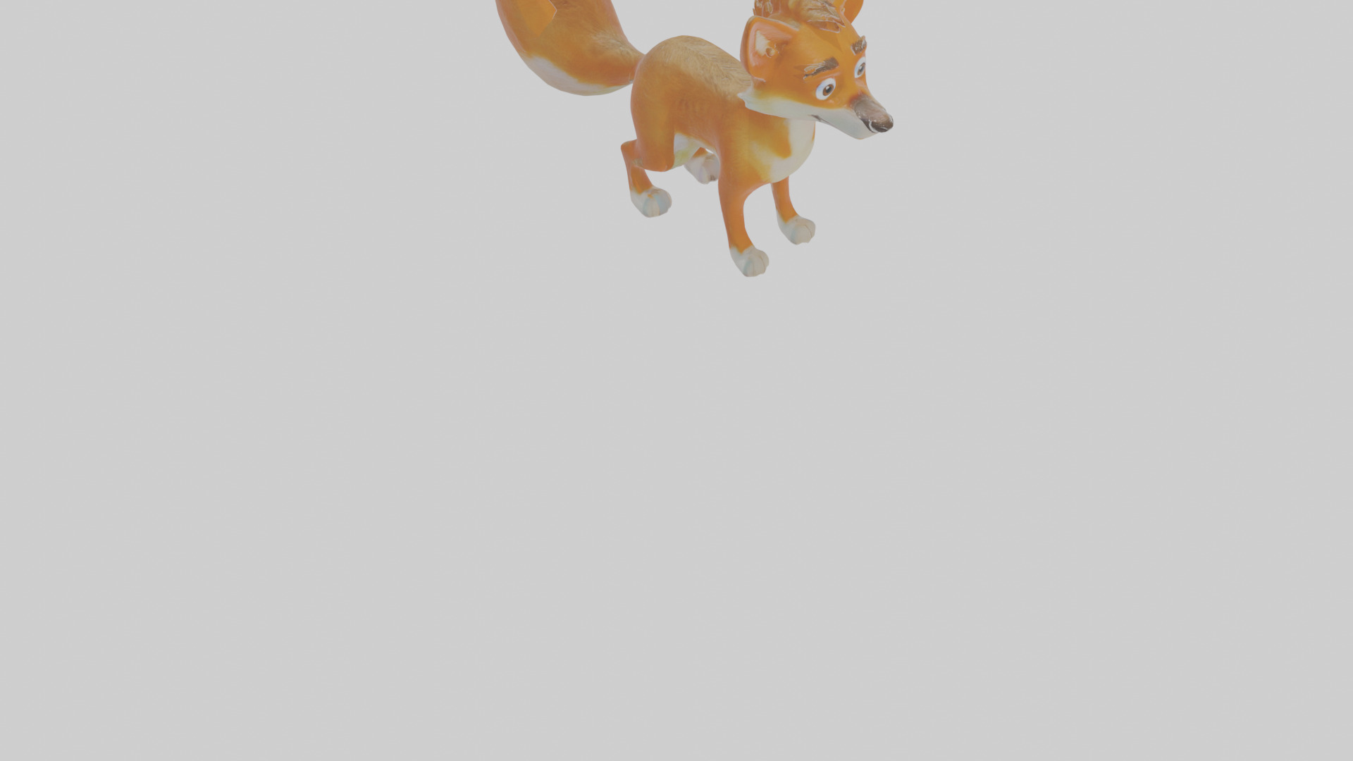 Cartoon Dingo Low-poly 3D model_9