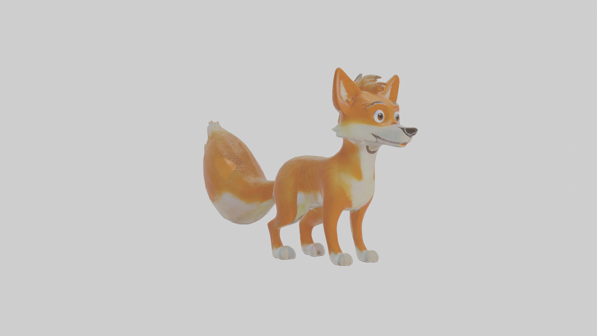 Cartoon Dingo Low-poly 3D model_17