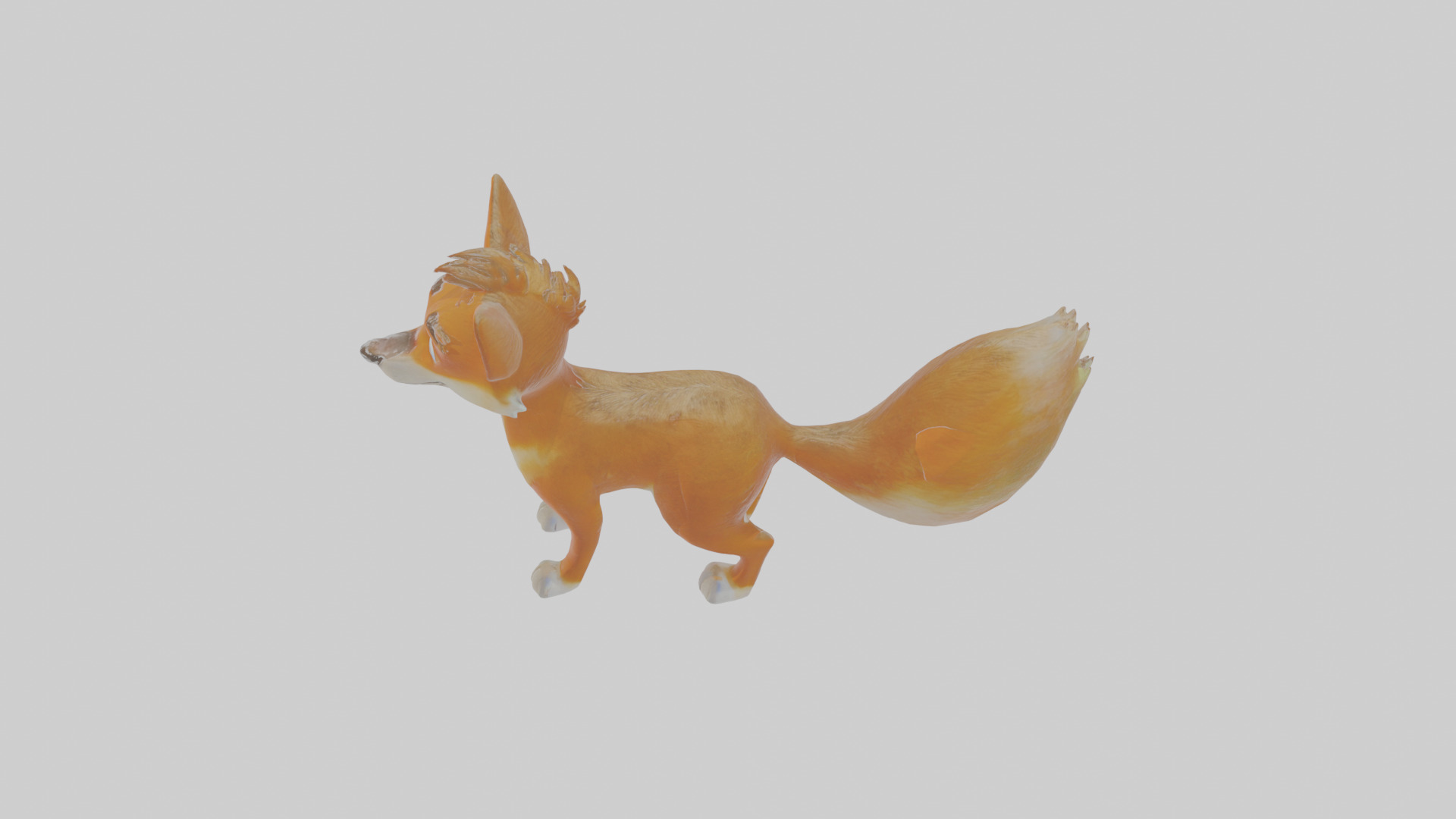 Cartoon Dingo Low-poly 3D model_26