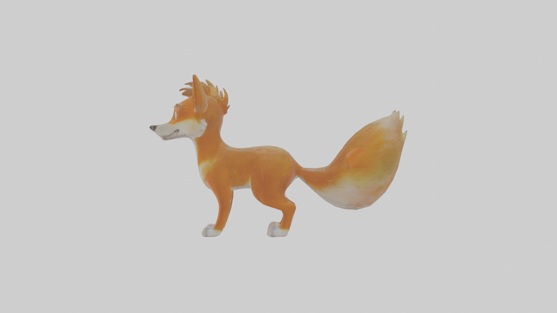 Cartoon Dingo Low-poly 3D model_18