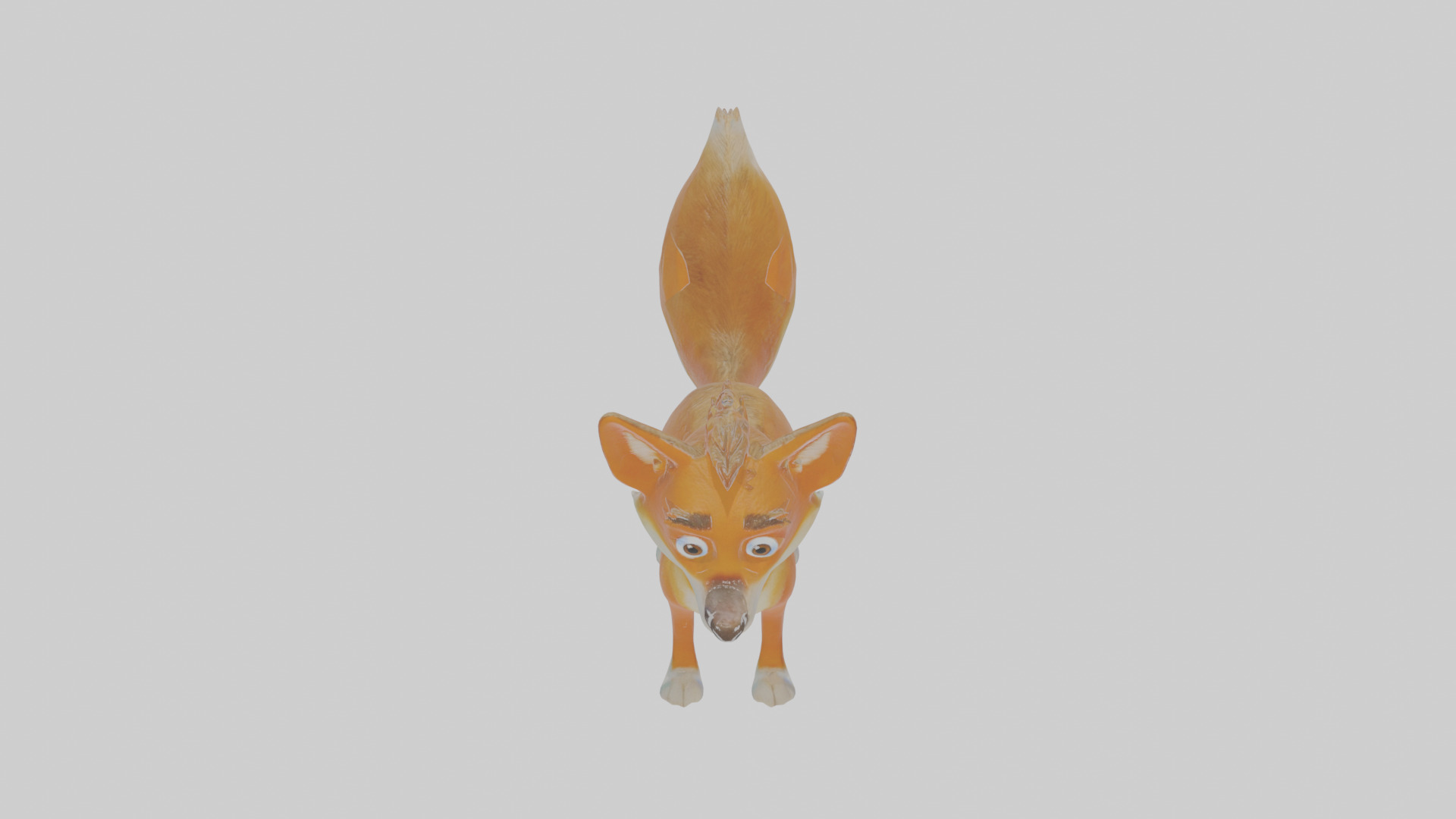 Cartoon Dingo Low-poly 3D model_25