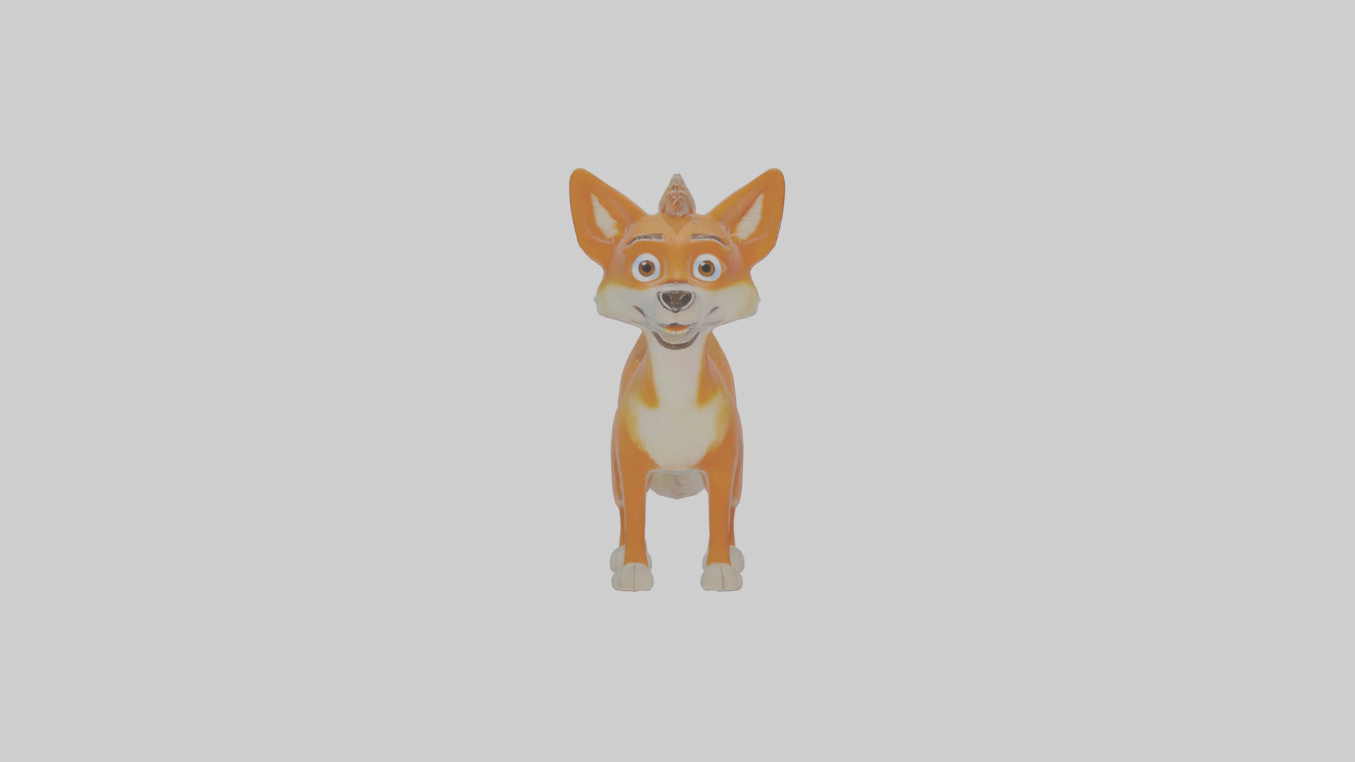 Cartoon Dingo Low-poly 3D model_14