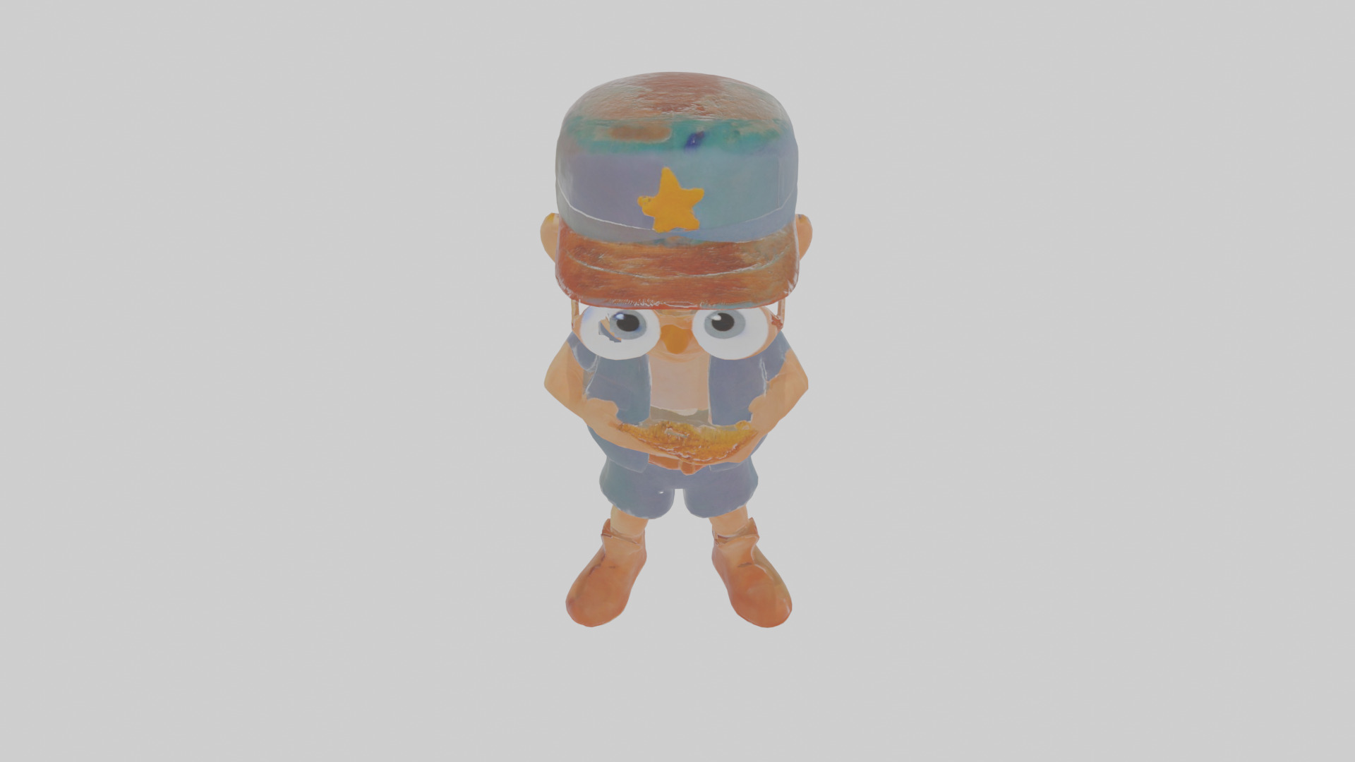 Cartoon Dipper Low-poly 3D model_24