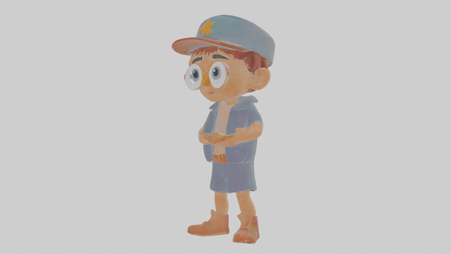 Cartoon Dipper Low-poly 3D model_13