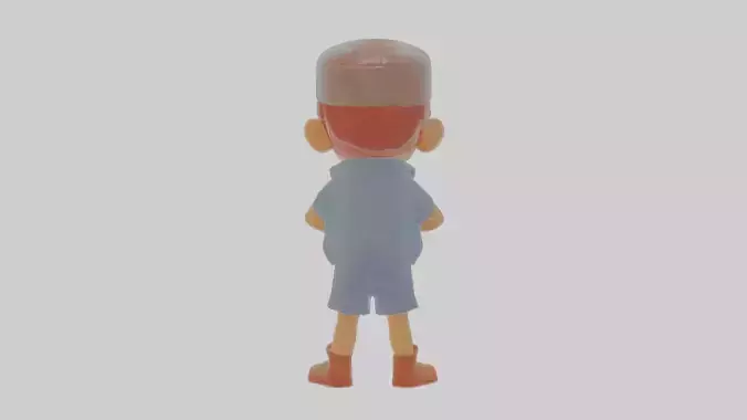 Cartoon Dipper Low-poly 3D model