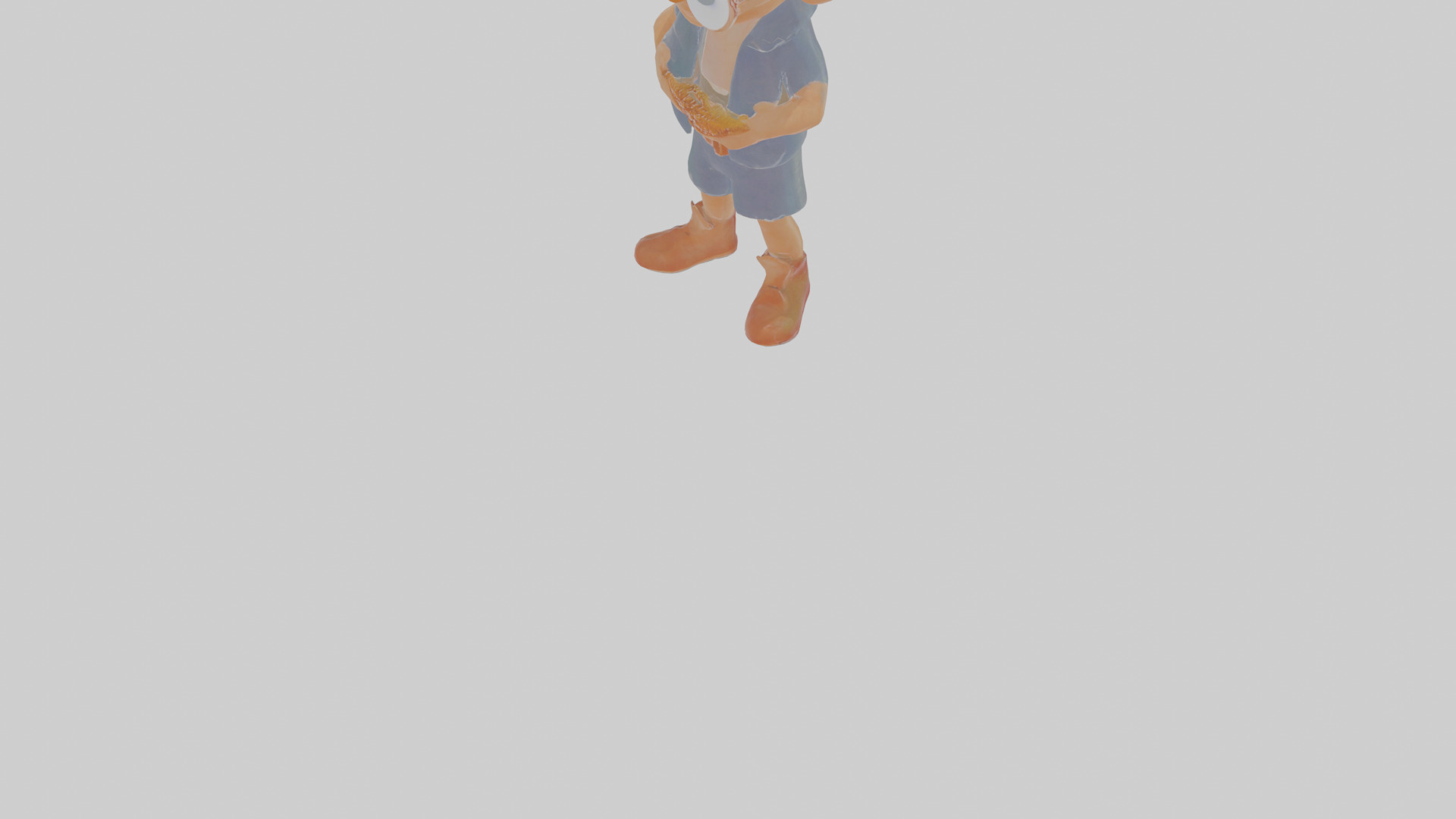 Cartoon Dipper Low-poly 3D model_7