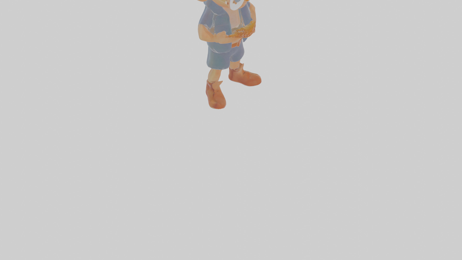 Cartoon Dipper Low-poly 3D model_9