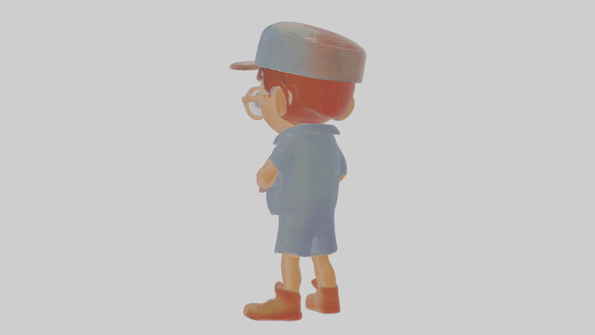 Cartoon Dipper Low-poly 3D model_1
