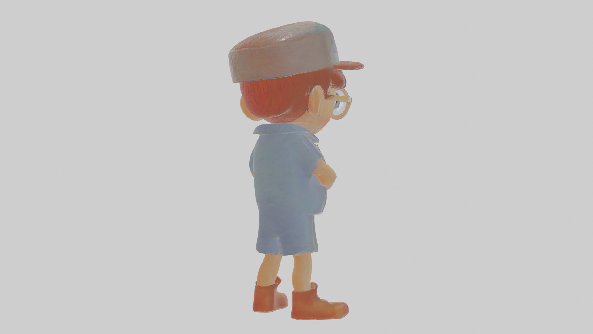 Cartoon Dipper Low-poly 3D model_4