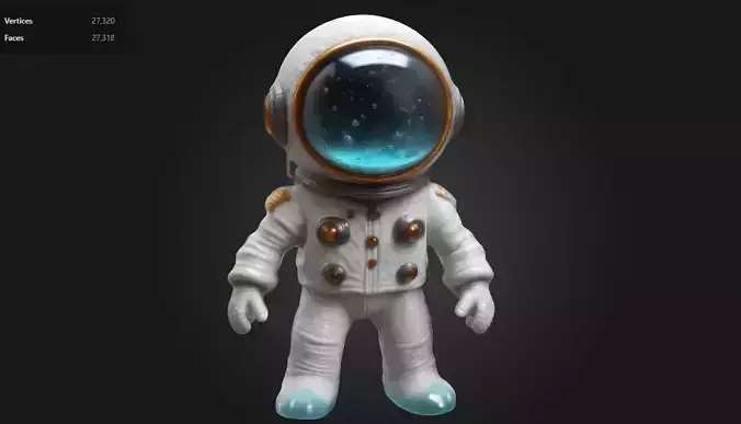 Stylized Astronaut Cute Space Explorer Character