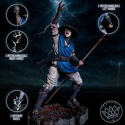 Fan Art - Raiden from MK - Statue 3D print model