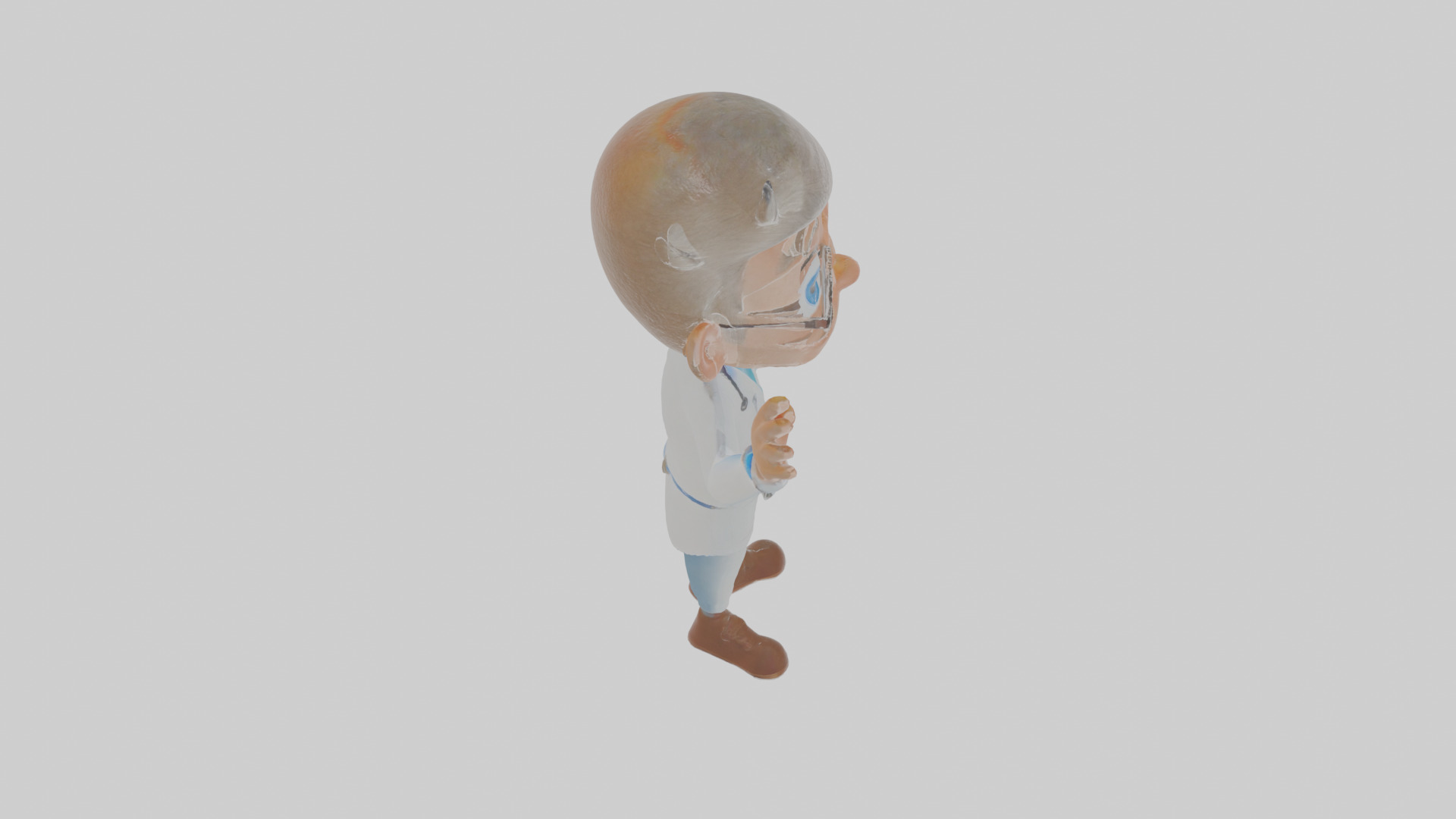 Cartoon Doctor Low-poly 3D model_28
