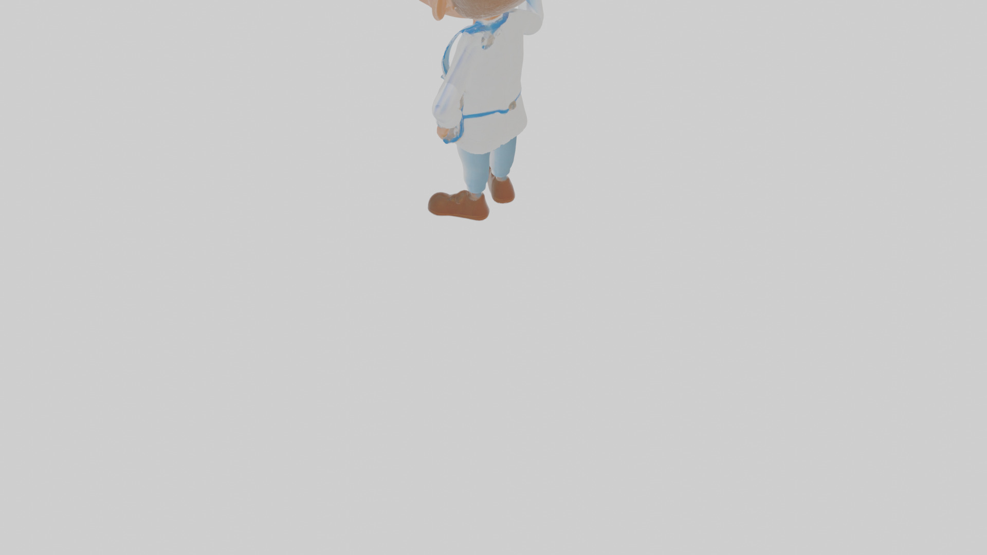 Cartoon Doctor Low-poly 3D model_5