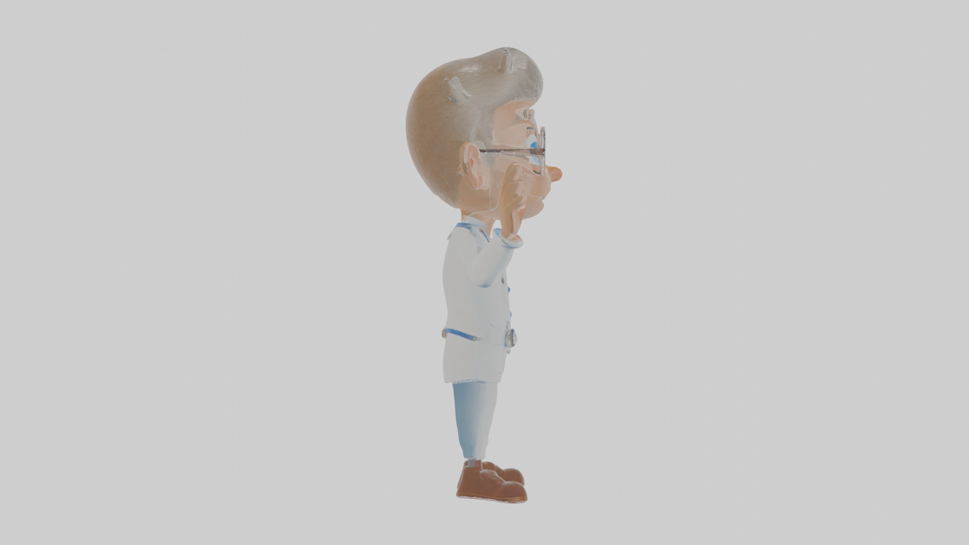 Cartoon Doctor Low-poly 3D model_19