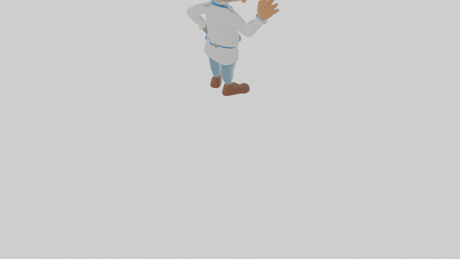 Cartoon Doctor Low-poly 3D model_6