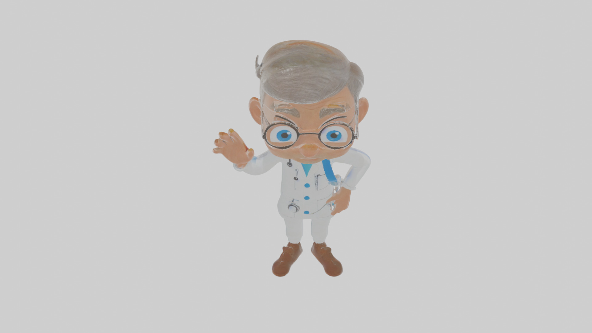Cartoon Doctor Low-poly 3D model_24