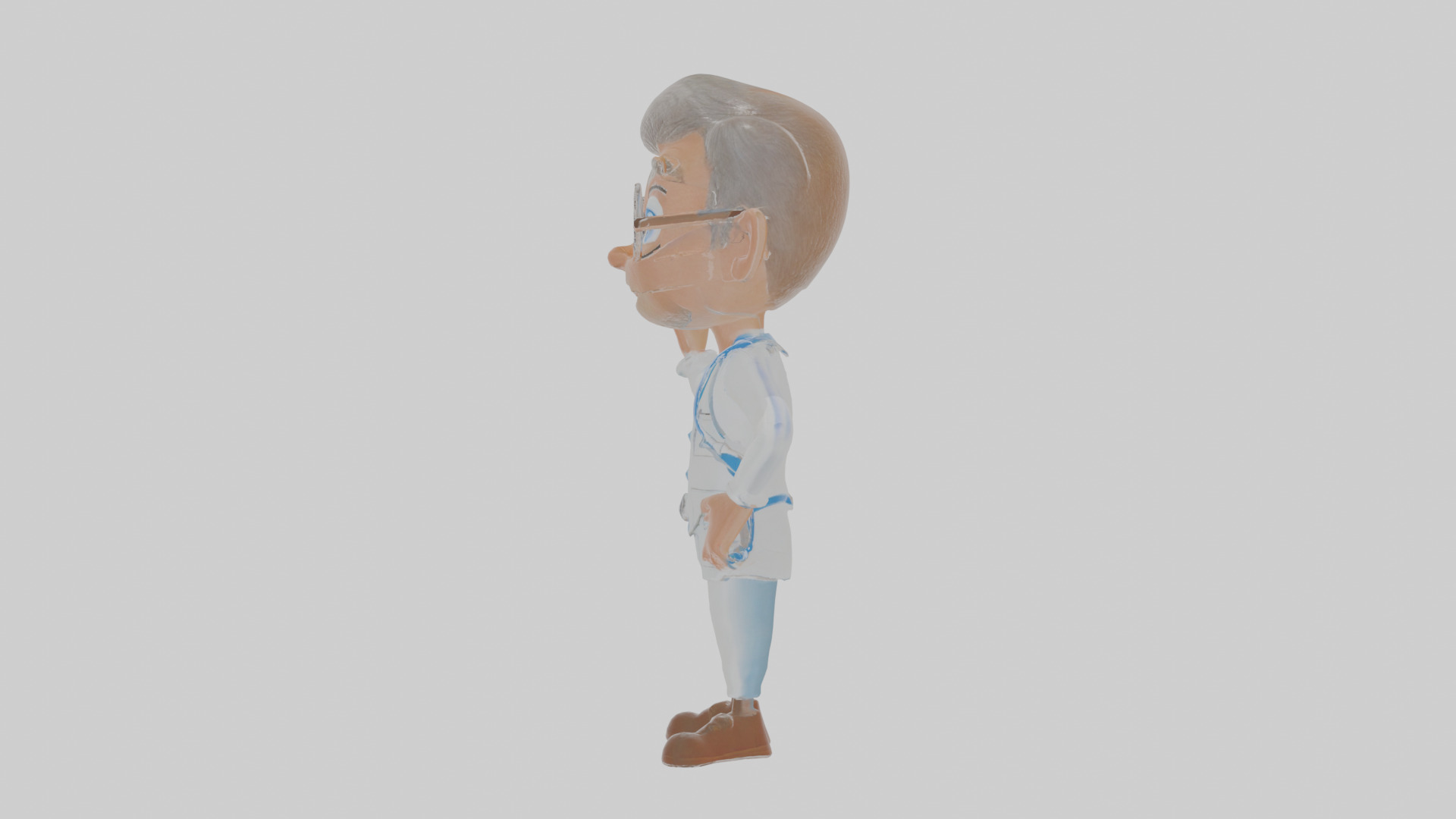 Cartoon Doctor Low-poly 3D model_17