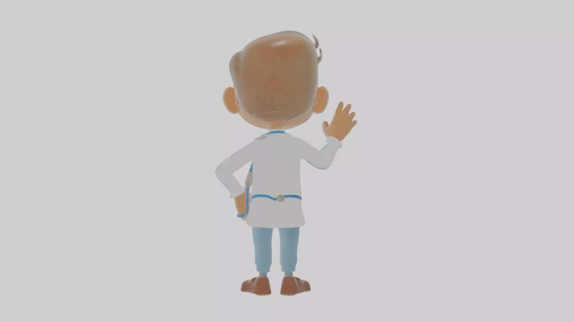 Cartoon Doctor Low-poly 3D model_0