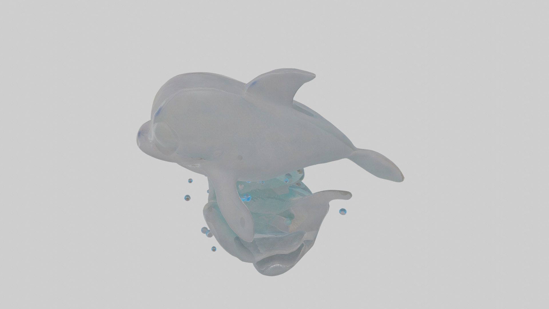 Cartoon Dolphin Low-poly 3D model_25