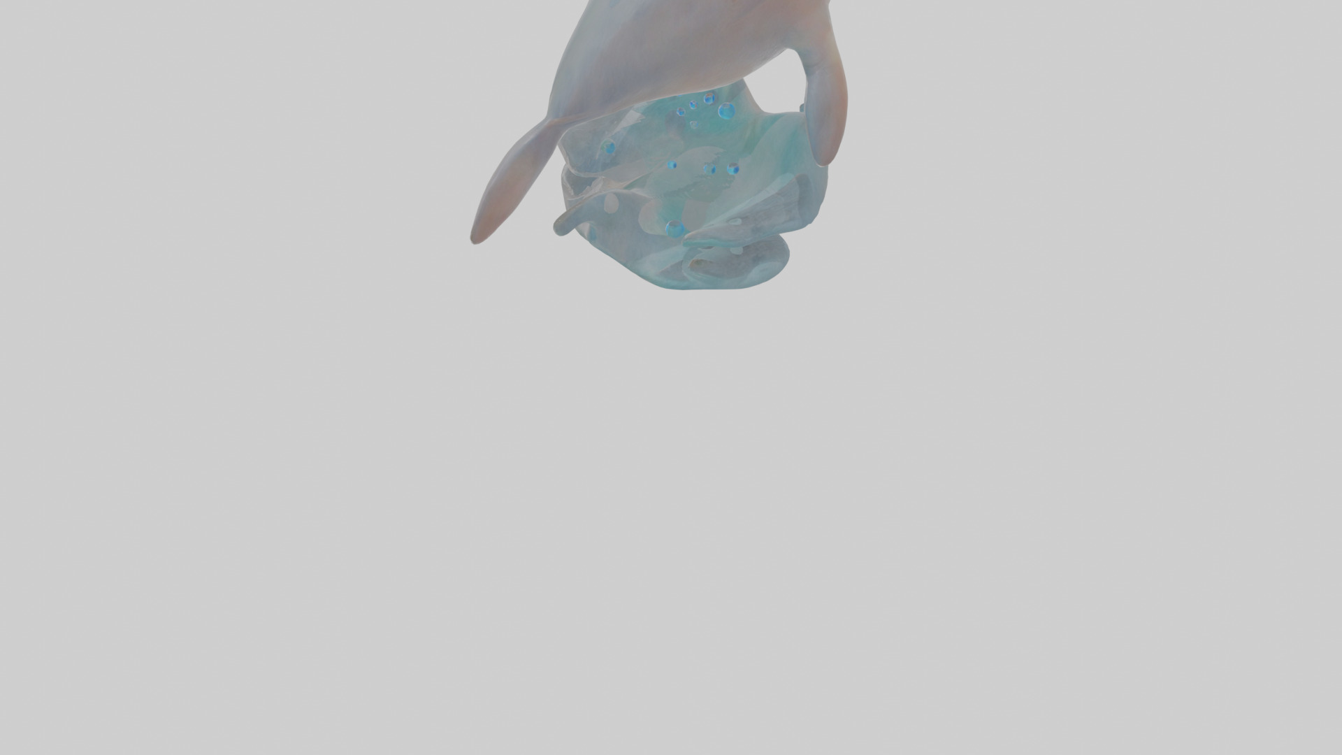 Cartoon Dolphin Low-poly 3D model_3