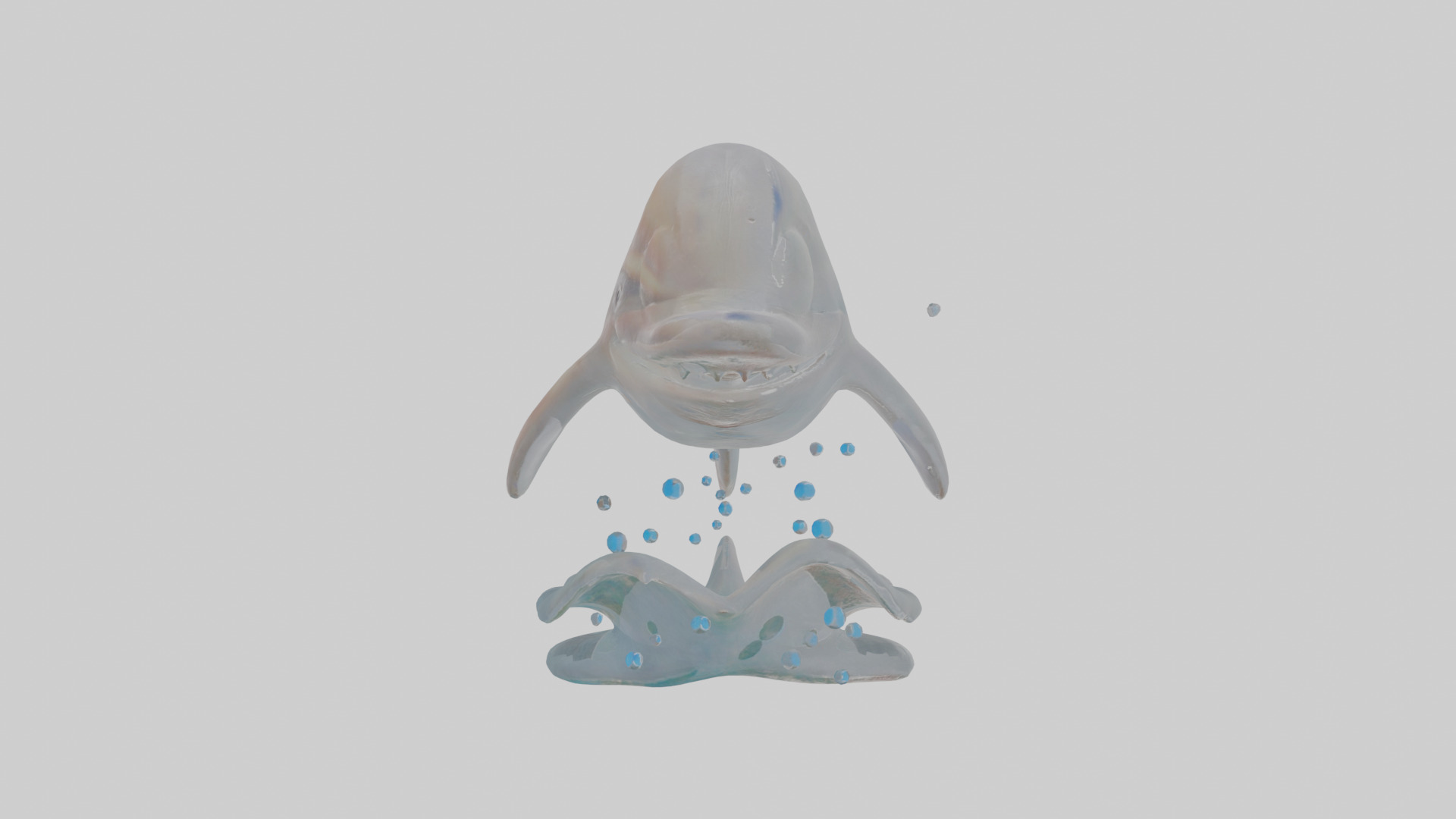 Cartoon Dolphin Low-poly 3D model_20