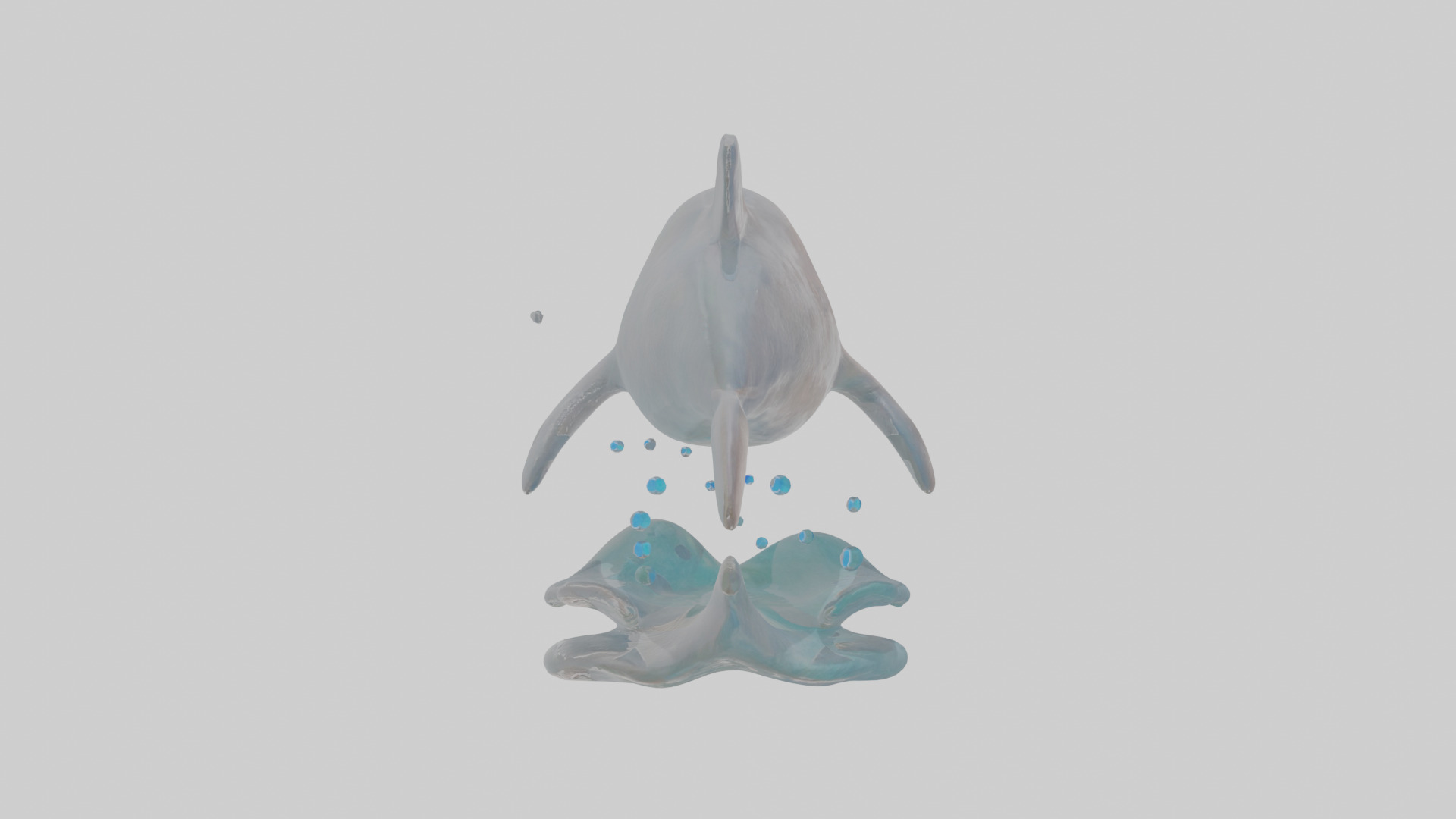 Cartoon Dolphin Low-poly 3D model_19